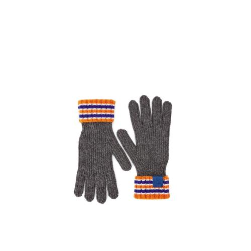  LOEWE罗意威 22年秋冬 女士 手套 Stripe gloves in wool F000487XB7-9177