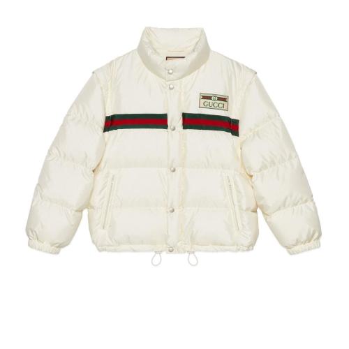  GUCCI古驰 女士 饰条纹织带尼龙夹棉飞行员夹克 683216 Z8AQX 9133