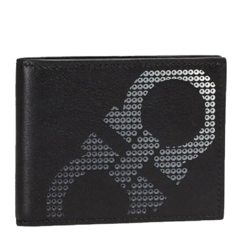 Salvatore Ferragamo/菲拉格慕 男士黑色印花图案短款钱包 66-A264-693694