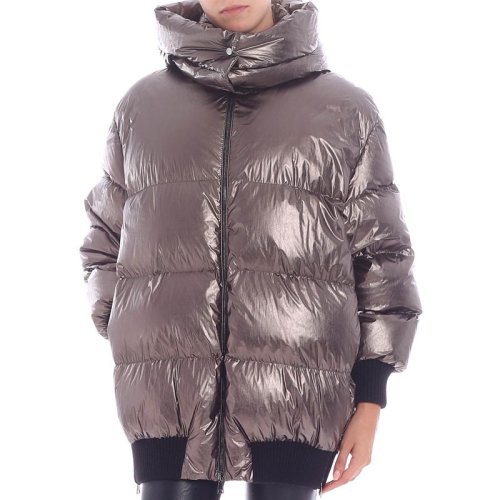 Moncler 蒙口  女装 服装 女士灰粉色羽绒面包服短款 女装羽绒服