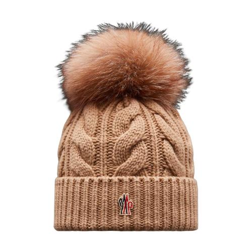  MONCLER蒙可蒙克莱 22年秋冬 女士 帽子 Beanie With Pom Pom H20983B00008A0069246