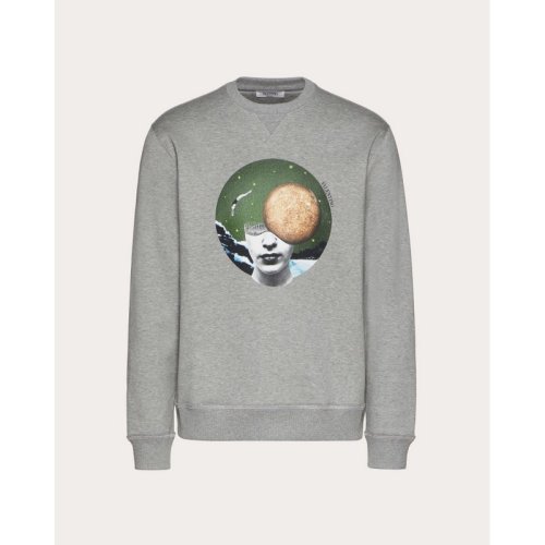  Valentino/华伦天奴 男士灰色棉质卫衣 TV3MF09X 60S 18L PLFSX