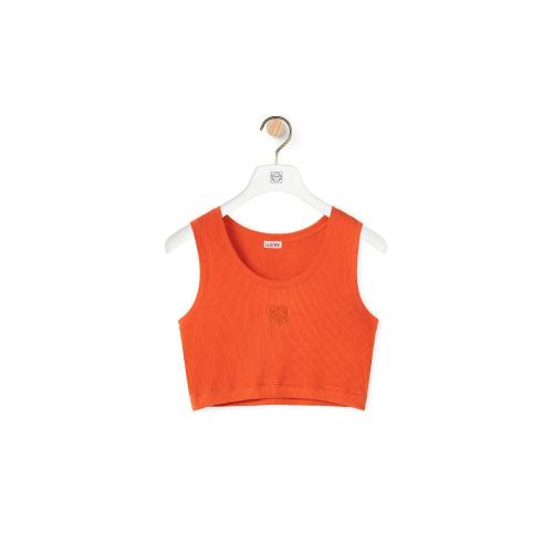  LOEWE罗意威 22年秋冬 女士 背心 Anagram cropped tank top in cotton S359Y23X25-9120