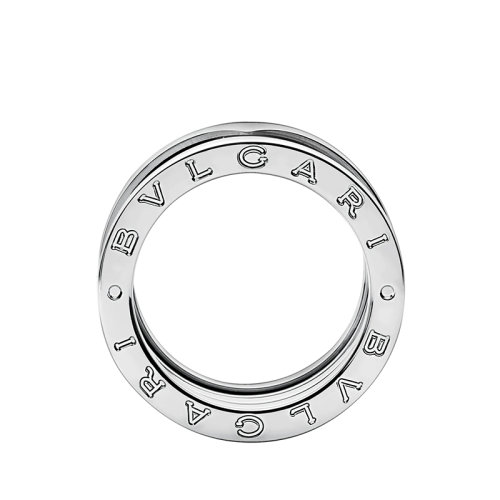 BVLGARI/宝格丽  B.ZERO1系列 18K金白金四排螺旋形戒指 324364