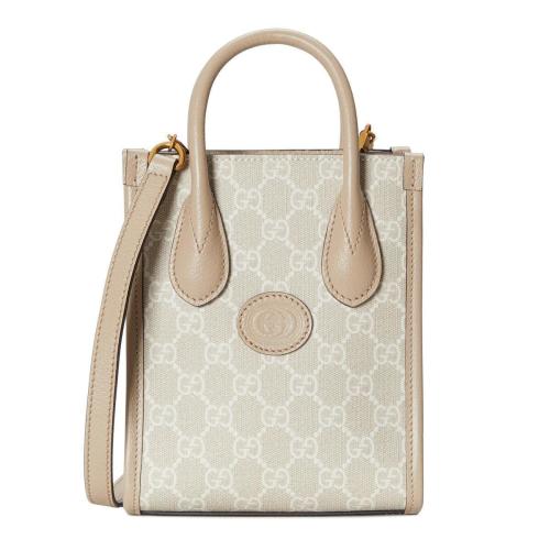 GUCCI古驰 22年秋冬 男士 互扣式双G迷你托特包 671623 UULBT 9683