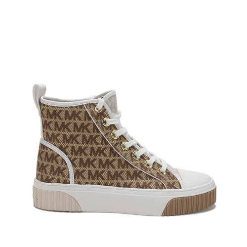 Michael Kors/迈克·科尔斯 女士织物系带高帮休闲运动鞋帆布鞋 43T1GTFE5Y