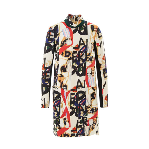 【秋冬】BURBERRY/博柏利 女士经典印花丝质连衣裙 80025601
