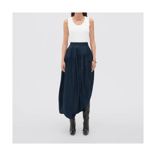  BV葆蝶家 22年秋冬 女士 半身裙 jupe en viscose fluide delavee 718668V2BW04140