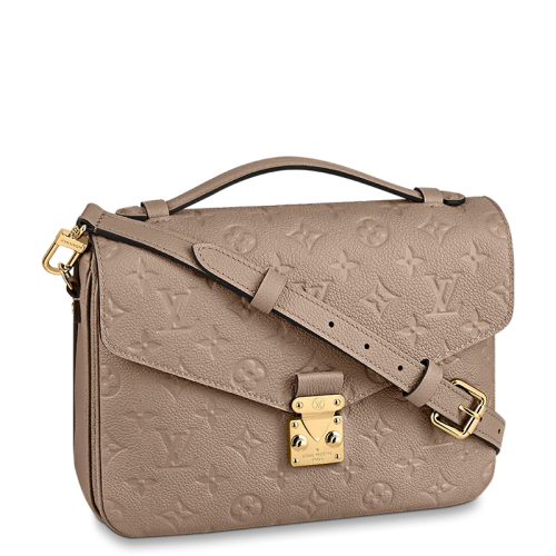 Louis Vuitton/路易威登 22春夏新款MéTIS系列 女士鸽子灰压纹粒面牛皮老花压花金扣单肩斜挎手提包M44881