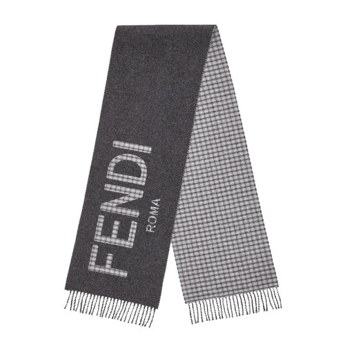 FENDI/芬迪新款 女士灰色羊毛羊绒围巾FXT334AHR1F0QZ0