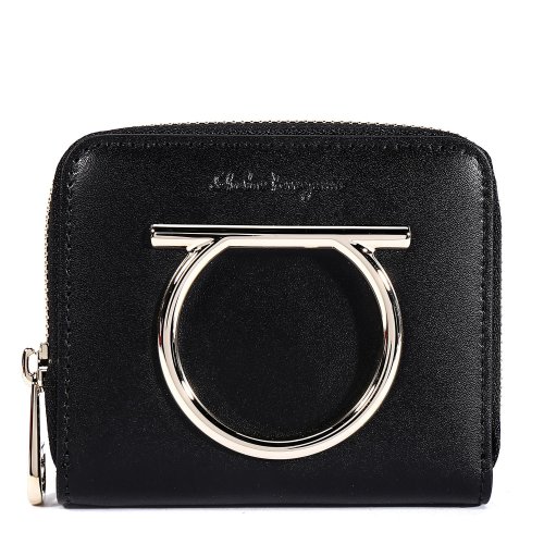 Salvatore Ferragamo/菲拉格慕 黑色 女士拉链钱包 691132-22D290-002