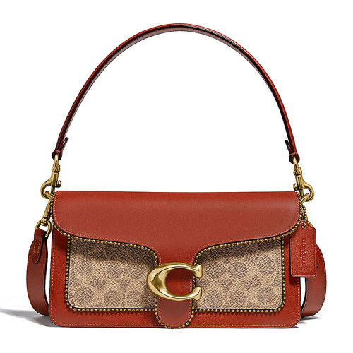 COACH/蔻驰 经典标志帆布珠链TABBY26号小牛皮单肩包6793