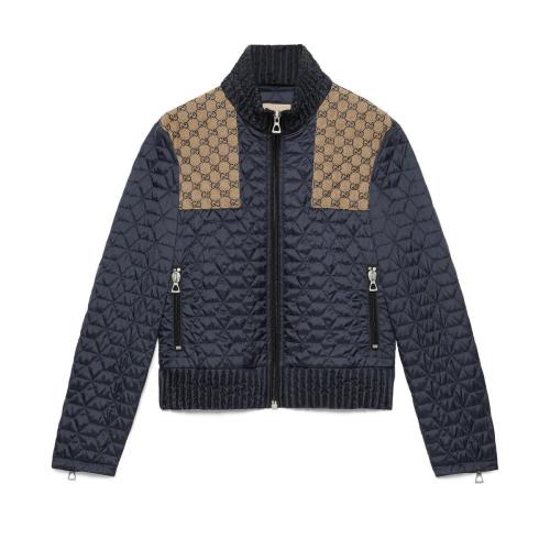  GUCCI古驰 22年秋冬 男士 饰GG织物细节绗缝夹克 715540 ZAKY4 4433