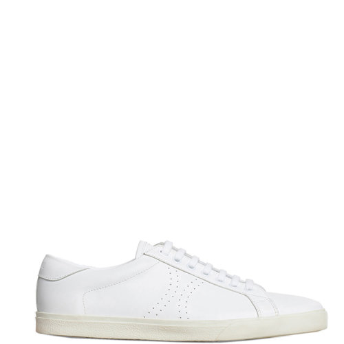 CELINE/赛琳 22年早春新款 TRIOMPHE系列 男士白色牛皮革侧面镂空标识运动鞋帆布鞋328053079C.01BC