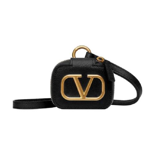  VALENTINO华伦天奴 22年春夏 女士 收纳包 éTUI POUR AIRPODS PRO VLOGO SIGNATURE EN VEAU G 预定商品1-3周发货