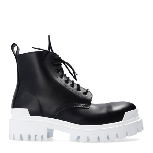 Balenciaga 巴黎世家 男士黑色系带短靴马丁靴皮靴 男士短靴