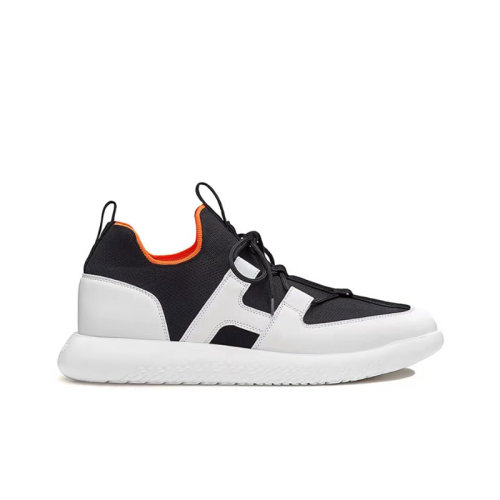 HERMES|爱马仕 Duel 时尚百搭 低帮运动跑步鞋 黑白色