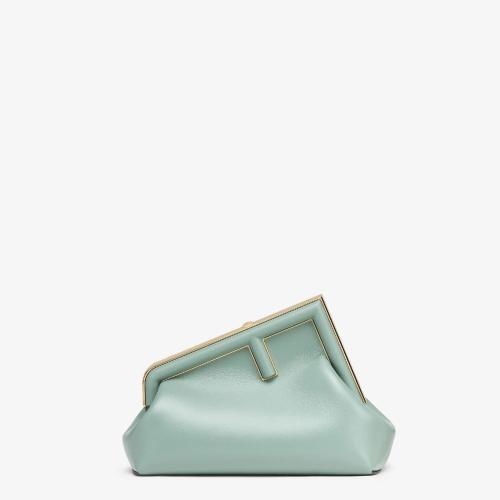  FENDI芬迪 22年秋冬 女士 手拿包 薄荷绿皮革手袋 8BP129ABVEF03HW