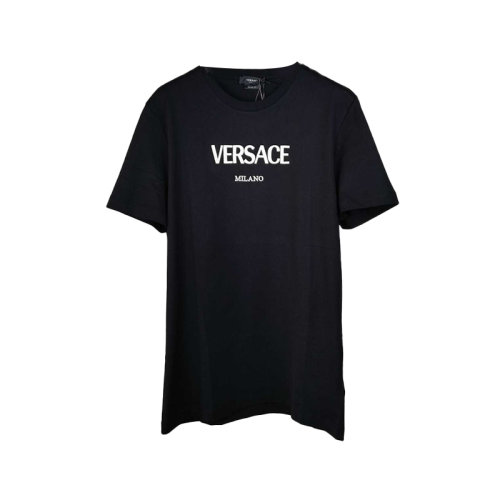 Versace 范思哲 刺绣logo短袖 黑色  男女同款