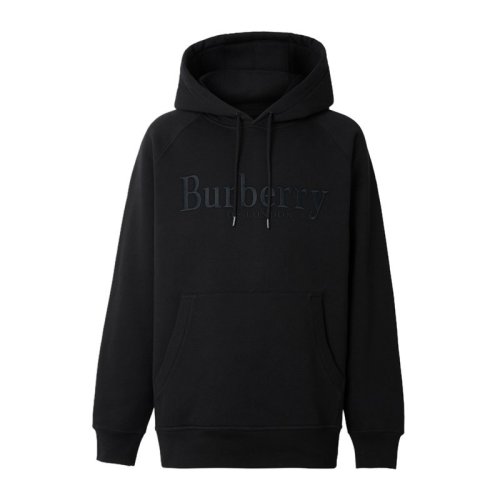 Burberry/博柏利  男装 服饰 棉质混纺绣标logo装饰平织连帽衫 男卫衣