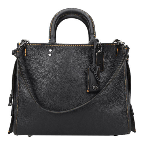 COACH/蔻驰 女士黑色手提单肩包 38124_BPBLK