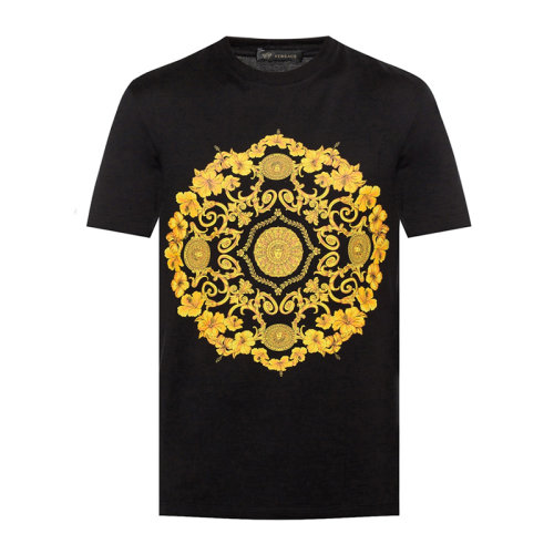 VERSACE 范思哲 男士 服装  圆领印花棉质短袖T恤 男士短袖T恤