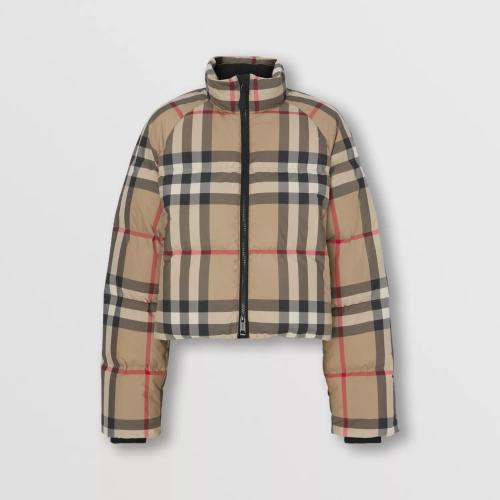  BURBERRY 22年秋冬 女士 格纹短款羽绒服 80590931