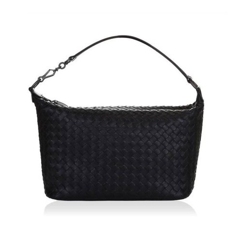 Bottega Veneta/葆蝶家  女包 女士 黑色皮质格子手提包 239988-V0016-8175