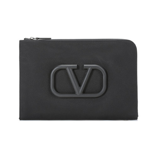 Valentino/华伦天奴  男士织物V LOGO装饰手拿包 VY2B0457DZK