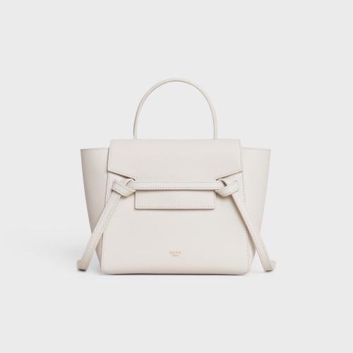  CELINE赛琳思琳 22年秋冬 女士 手提包 SAC BELT NANO MODELE VEAU GRAINé 189003ZVA.01RC