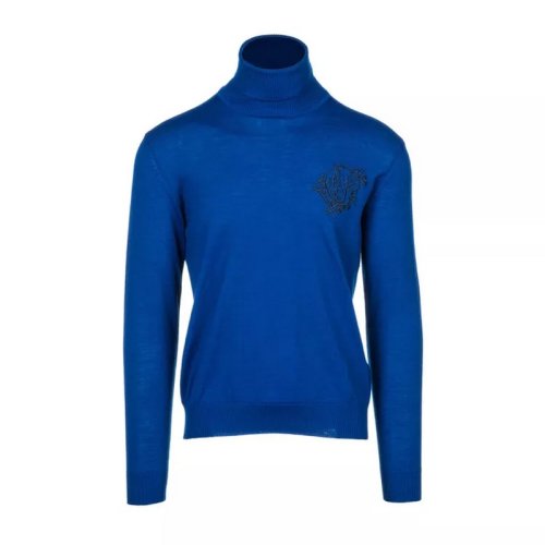  VERSACE/范思哲 男士蓝色羊毛针织衫/毛衣 B5GSB829 56622 253 PLFSX