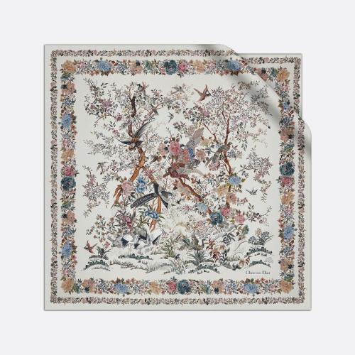  DIOR迪奥 22年秋冬 女士 围巾 Carre Dior Jardin dHiver 25JAH090I606_C087