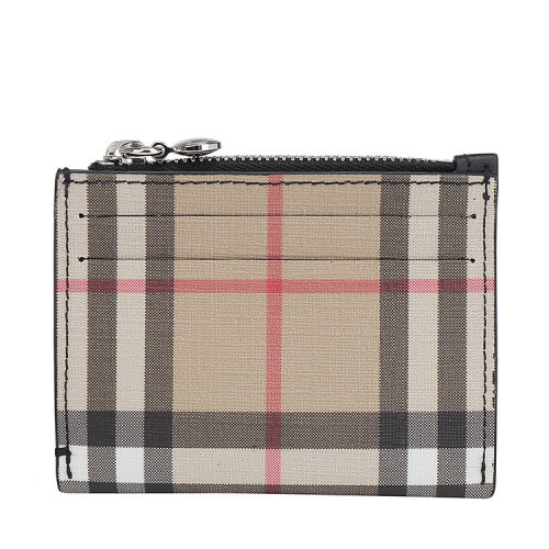BURBERRY/博柏利 卡片夹 女款 经典格纹拉链卡夹 聚酯纤维  80151331
