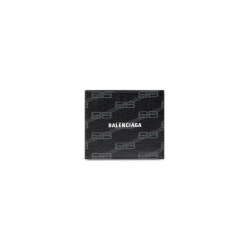  BALENCIAGA巴黎世家 22年秋冬 男士 钱包 signature square folded wallet bb monogram coated