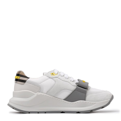 BURBERRY/博柏利Vintage 格纹、麂皮拼皮革运动鞋男士休闲运动鞋8031098