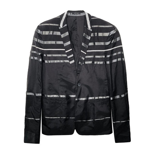 Emporio Armani/安普里奥阿玛尼黑色条纹男士西服上衣R1G640R1325011