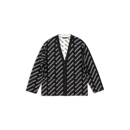  BALENCIAGA巴黎世家 22年秋冬 女士 长袖T恤 满印迷你标识开衫 719631T16601070