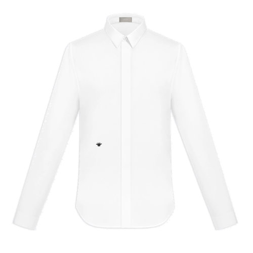 DIOR/迪奥 新款男士白色棉府绸蜜蜂刺绣长袖衬衫 433C529B1581_C089