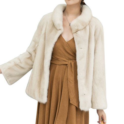 GeleiStory/GeleiStory 秋冬新款进口貂皮大衣女修身立领整貂水貂皮草外套裘皮 女士皮草