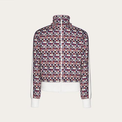  VALENTINO华伦天奴 22年秋冬 男士 卫衣 SWEAT-SHIRT ZIPPé IMPRIMé OPTICAL VALENTINO XV3M