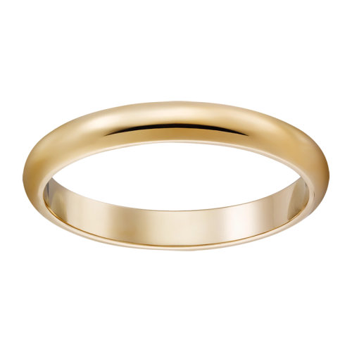 CARTIER/卡地亚 18K黄金经典简约大气1895结婚求婚订婚对戒戒指  B4002300