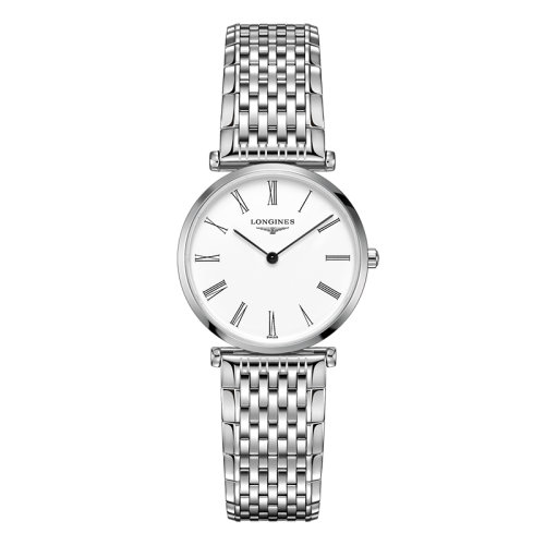 LONGINES/浪琴 嘉岚系列 石英表白盘精钢表壳钢链男女表29毫米L4.512.4.11.6