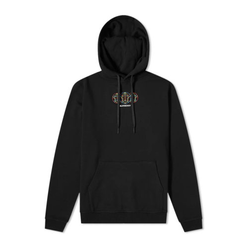 BURBERRY/博柏利 男士 服装  黑色棉质连帽休闲卫衣 男卫衣