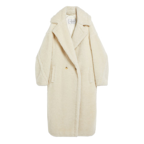 MaxMara/麦丝玛拉 22年秋冬新款 TEDGIRL系列 女士白色泰迪熊外套大衣1016022306001