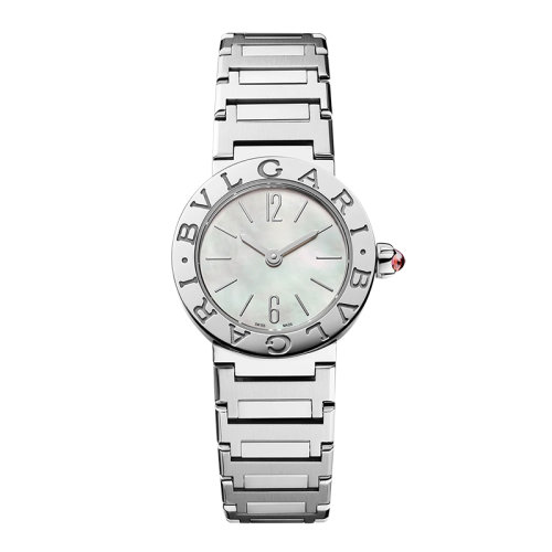 BVLGARI/宝格丽 Bvlgari系列不锈钢表壳表链雕刻双徽标的表圈珍珠母贝表盘 23毫米