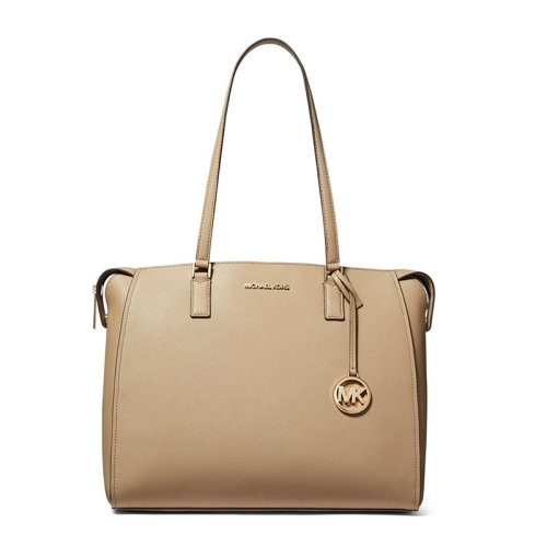 Michael Kors/迈克·科尔斯 Charlie系列 MK女士橘徽标牛皮手提包单肩包