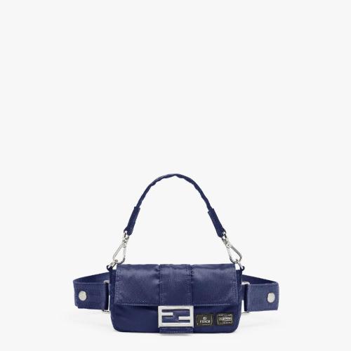  FENDI芬迪 22年秋冬 男士 手提包 深蓝色尼龙手机包 7AS138ALW6F1J3Q