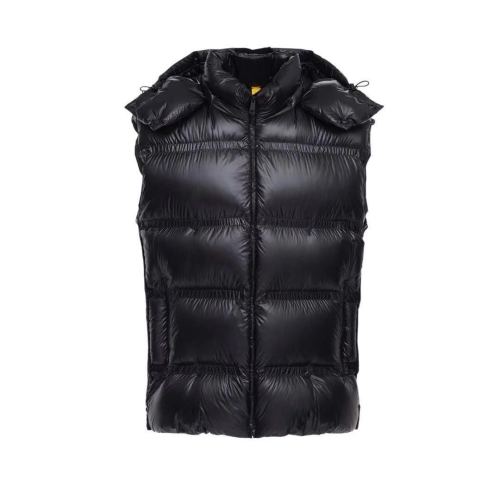 Moncler/蒙克莱 新款百搭黑色羽绒拉链可脱卸帽马甲1A517 10 C0624999