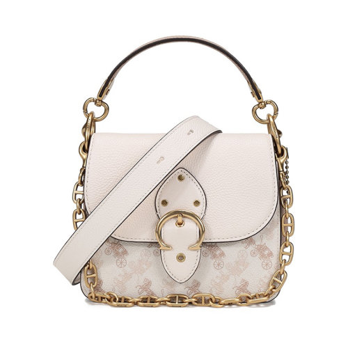 COACH/蔻驰 女包 马车图案印花方包 单肩斜挎4603