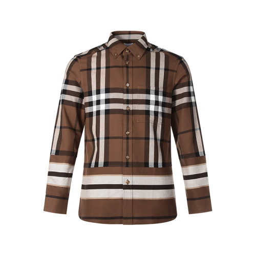 BURBERRY/博柏利【22春夏新款】男士棉质长袖衬衫格纹 80486751